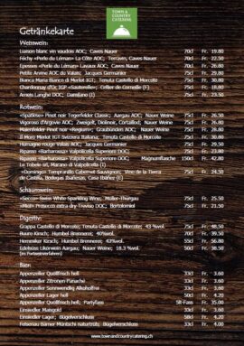 Getraenke-Karte